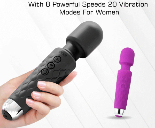 Black Wand Massager and Vibrator For Women