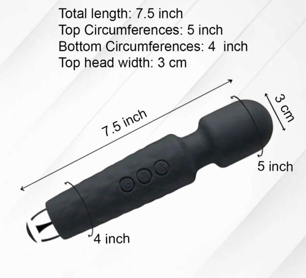 Black Wand Massager and Vibrator For Women - Image 2