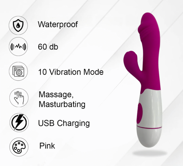 Pink Multi Speed Rabbit Vibrator - Image 2