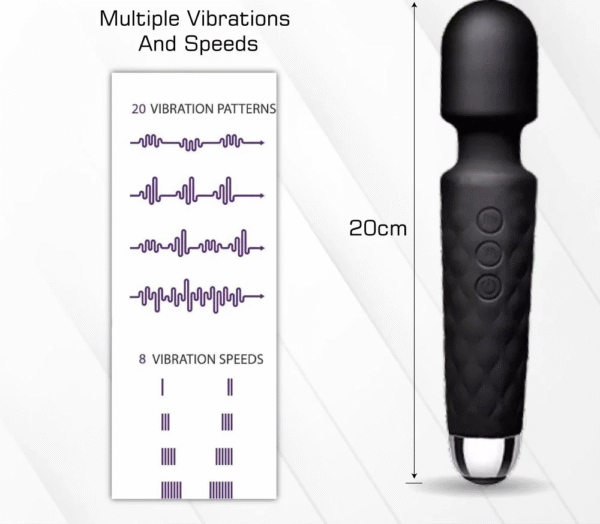 Black Wand Massager and Vibrator For Women - Image 4
