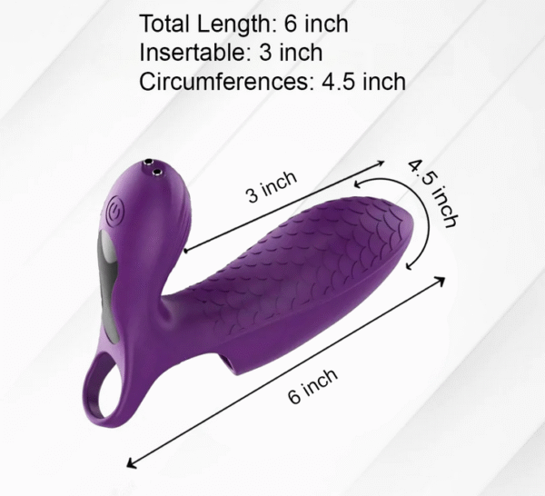 Purple Fish Scale Vibrating Finger Massager - Image 3