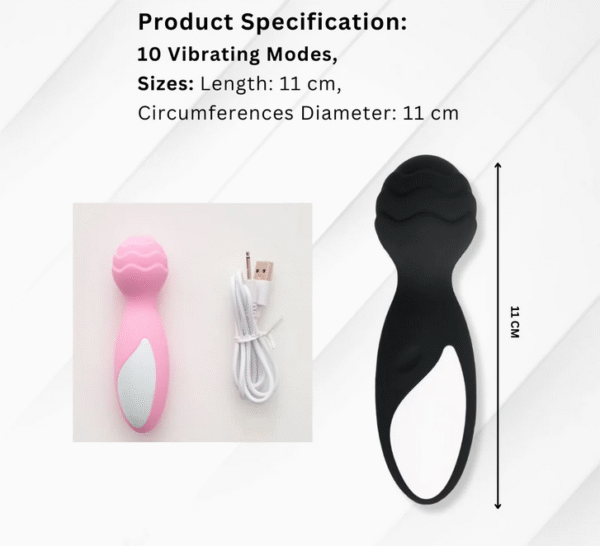Mini Rose Wand Vibrator - Image 3