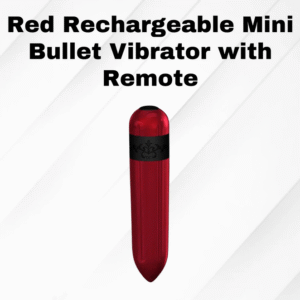 Red Rechargable Mini Bullet Vibrator with Remote