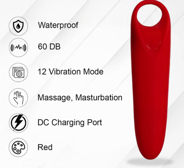 Vibrating Red Candy Massager For Women - Image 4
