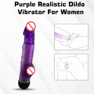 Purple Realistic Dildo Vibrator for Women