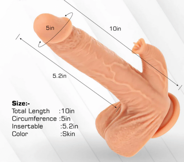 Vibrating Suction Dildo With Clit Stimulation With Remote - Image 3