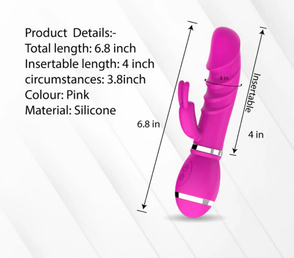 Rabbit Ear Mini Vibrating Dildo - Image 3