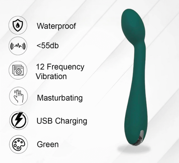 Green 10 Speed Massaging Vibrator - Image 4