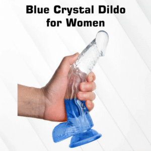 Blue Crystal Dildo For Women
