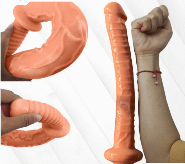 Silicone Realistic Flesh Double Ended Huge Dildo - Image 4