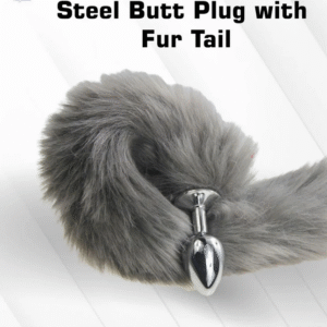 Steel Butt Plug with Fur Tail