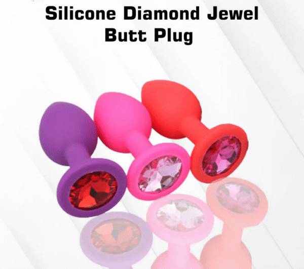 Silicone Butt Plug With Crystal
