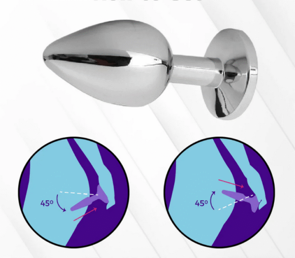 Stainless Steel Crystal Jewel And Butt Plug - Image 3