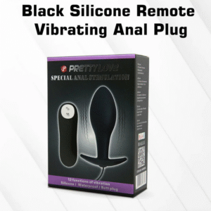 Black Silicone Remote Vibrating Anal Plug