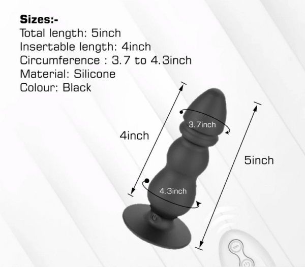 Vibrating Anal Plug With Remote - Image 4