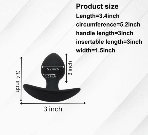 Black Bud Silicone Anal Plug - Image 3