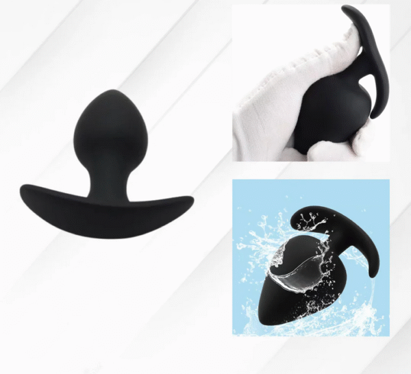 Black Bud Silicone Anal Plug - Image 4