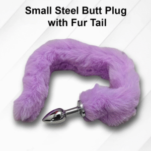Small Steel Butt Plug With Fur Tail