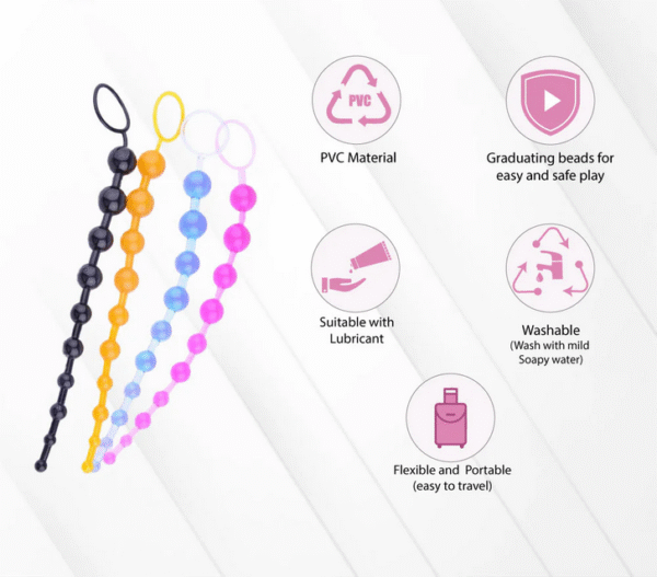 Silicone Anal Bead With 10 Beads - Image 5