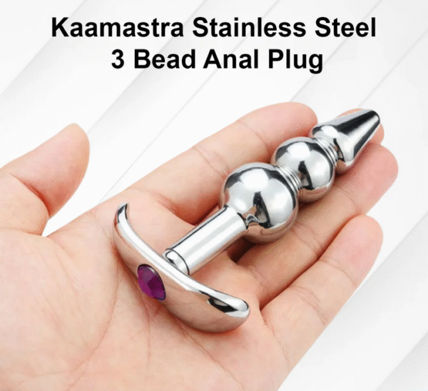 Stainless Steel 3 Bead Anal Plug