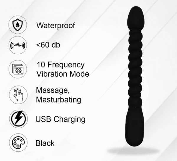Stimulating Beads Style Vibrating Anal Dildo - Image 4