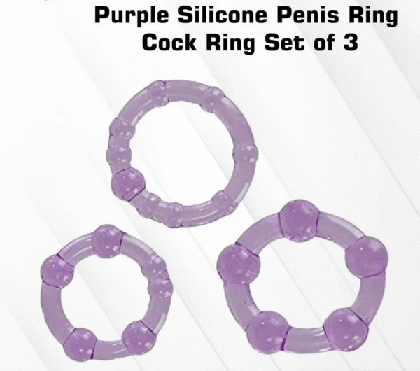 Purple Silicone Penis Ring Cock Ring Set of 3