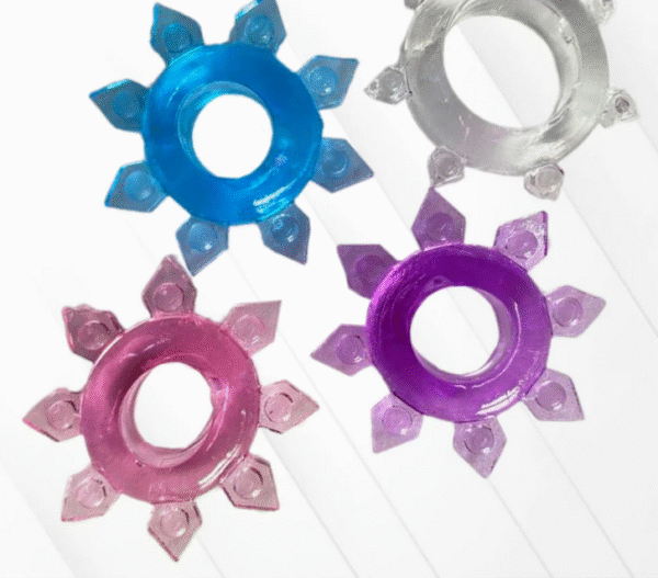 Silicone Colored Penis Ring With Spikes For Men
