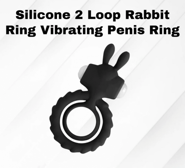 Silicone 2 Loop Rabbit Ring Vibrating Penis Ring