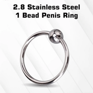 2.8cm Stainless Steel 1 Bead Penis Ring