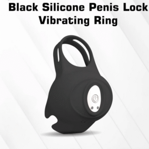 Black Silicone Penis Lock Vibrating Ring